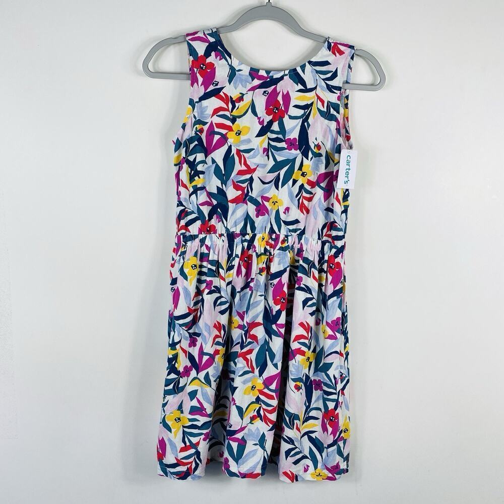 Carter's Size 14 Floral Sleeveless Linen Dress
